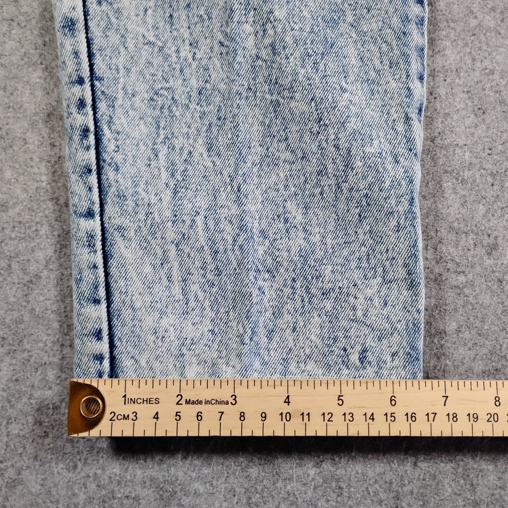 Vintage PEPE Acid Wash Jeans Mens 32x31 Light Blue Tapered High Rise 90s Denim - Picture 7 of 11
